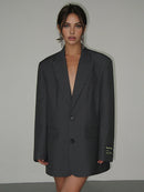 Abigail - Oversized klassisk blazer med lange ærmer og