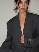 Abigail - Oversized klassisk blazer med lange ærmer og