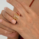 HeartBond - Justerbar ring med specialindgravering af navne