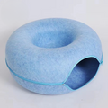 Donut-katteseng med tunnel i dobbeltlag