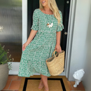 Dame Rundhalset Kjole