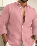 Eric - Langærmet skjorte med knaplukning og slim fit design