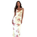 Seraphina - Dame blomsterprintet bodycon maxikjole med