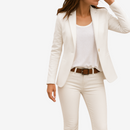 Dame Blazer med Notched Krave