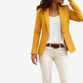 Dame Blazer med Notched Krave