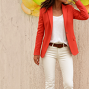 Dame Blazer med Notched Krave