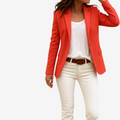 Dame Blazer med Notched Krave