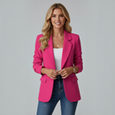 Dame blazer med folded krave