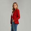 Dame blazer med folded krave