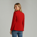 Dame blazer med folded krave