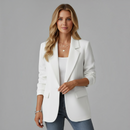 Dame blazer med folded krave