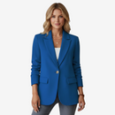 Dame blazer med folded krave
