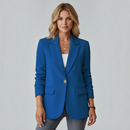 Dame blazer med folded krave
