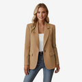 Dame blazer med folded krave