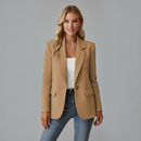 Dame blazer med folded krave