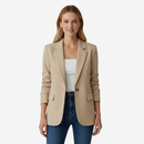 Dame blazer med folded krave