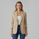 Dame blazer med folded krave