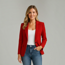 Dame blazer med folded krave