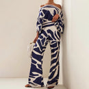Nina - Todelt sæt med off-shoulder top og flagermusærmer