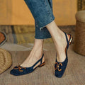 Abigail - Luksuriøse slingbacks i ruskindslook