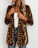 Leoprix - Mellemlang leopardmønstret cardigan