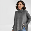 Knitelle - Rullekrave Sweater med Afslappet Pasform