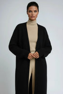 Relaxed - Lang cardigan til kvinder med åben front