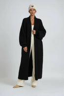 Relaxed - Lang cardigan til kvinder med åben front