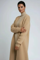 Relaxed - Lang cardigan til kvinder med åben front
