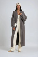 Relaxed - Lang cardigan til kvinder med åben front