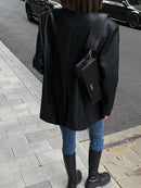 Drape - Dameblazer med oversized pasform og reverskrave