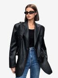 Drape - Dameblazer med oversized pasform og reverskrave