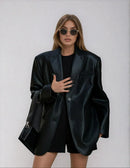 Drape - Dameblazer med oversized pasform og reverskrave
