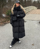Chic - Dameparka med quiltet design og bindebælte