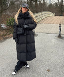 Chic - Dameparka med quiltet design og bindebælte