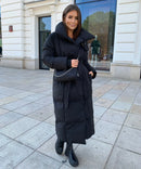 Chic - Dameparka med quiltet design og bindebælte