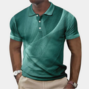 Thorne - Printet poloshirt med knapper foran og løs pasform