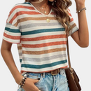 Isla afslappet stribet T-shirt