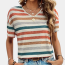 Isla afslappet stribet T-shirt