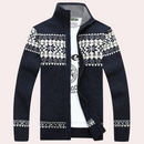 Klassisk cardigan med opretstående krave til mænd