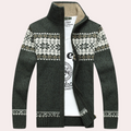 Klassisk cardigan med opretstående krave til mænd