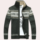Klassisk cardigan med opretstående krave til mænd