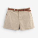 Dame casual shorts med plisserede detaljer