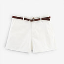 Dame casual shorts med plisserede detaljer