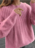 Katherine - Elegant Løs Pasform Langærmet Sweater