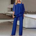 Angie - Elegant chiffonsæt i 2 dele