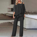 Angie - Elegant chiffonsæt i 2 dele