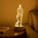 3D fodboldspiller LED-bordlampe