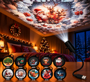 NordicGlow - USB LED juleprojektorlampe med festlige mønstre