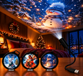 NordicGlow - USB LED juleprojektorlampe med festlige mønstre